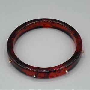 Vintage lucite tortoise shell bangle bracelet
